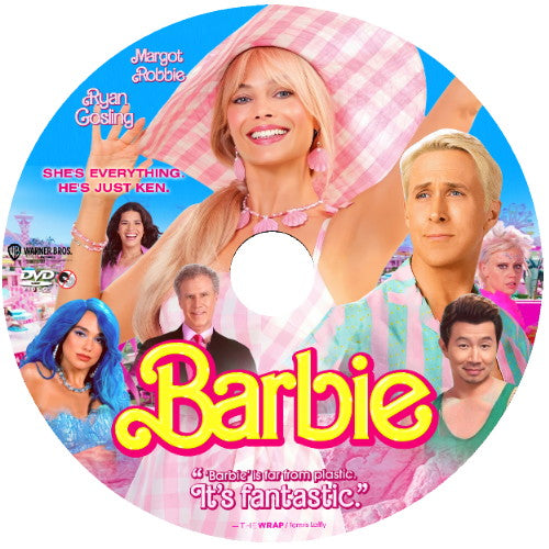 BARBIE DVD 2023 MOVIE Margot Robbie & Ryan Gosling