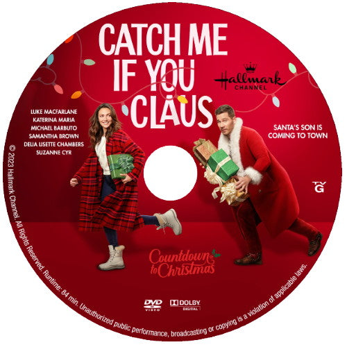 CATCH ME IF YOU CLAUS DVD CHRISTMAS MOVIE 2023 Luke Macfarlane