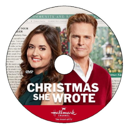 CHRISTMAS SHE WROTE DVD MOVIE 2020 - Danica McKellar and Dylan Neal.