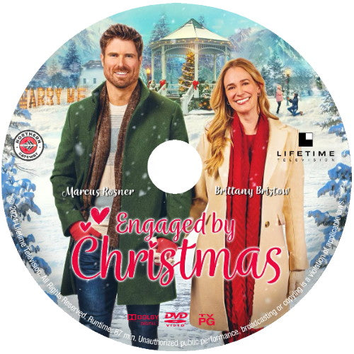 ENGAGED BY CHRISTMAS DVD LIFETIME MOVIE 2024 Brittany Bristow & Marcus Rosner