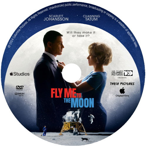 FLY ME TO THE MOON DVD MOVIE 2024 Scarlett Johansson & Channing Tatum
