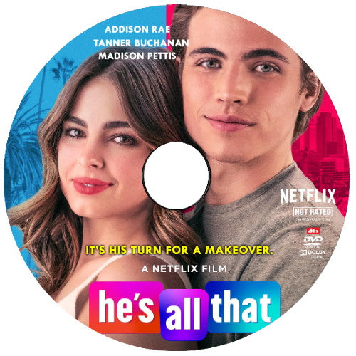 HE S ALL THAT DVD 2021 NETFLIX MOVIE Addison Rae Tanner Buchanan HE S ALL THAT DVD 2021 NETFLIX MOVIE Addison Rae Tanner Buchanan