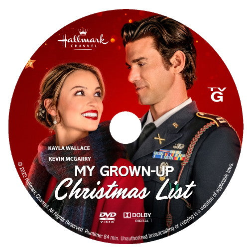 MY GROWN-UP CHRISTMAS LIST DVD MOVIE 2022