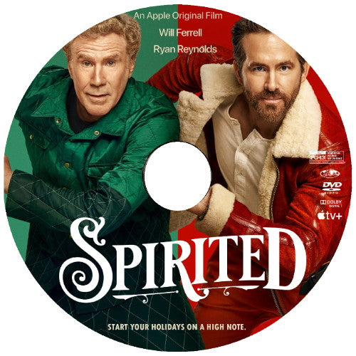 SPIRITED DVD 2022 CHRISTMAS MOVIE - Will Ferrell & Ryan Reynolds.