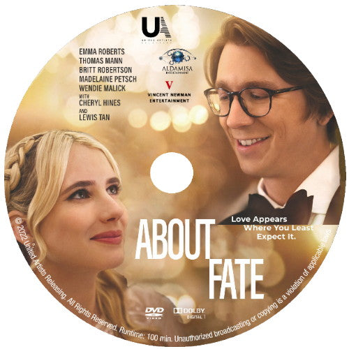ABOUT FATE DVD 2022 MOVIE - Emma Roberts