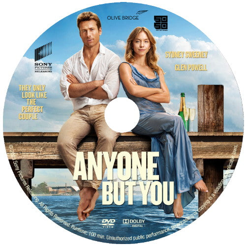 (55) ANYONE BUT YOU DVD MOVIE 2023 Sydney Sweeney & Glen Powell