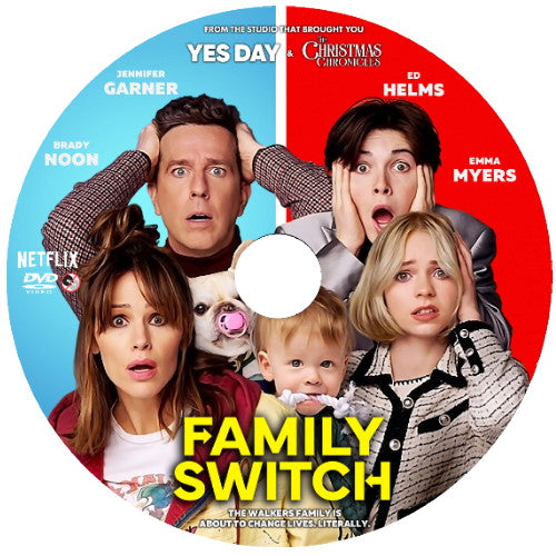 FAMILY SWITCH DVD NETFLIX CHRISTMAS MOVIE 2023 Jennifer Garner