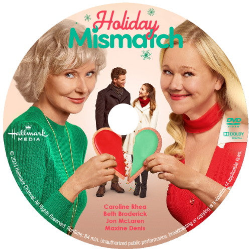 (22) HOLIDAY MISMATCH DVD MOVIE 2024 Caroline Rhea, Beth Broderick