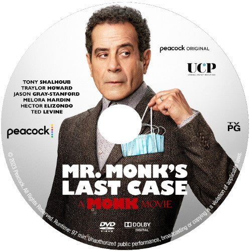 (15) MR. MONK'S LAST CASE: A MONK MOVIE DVD 2023