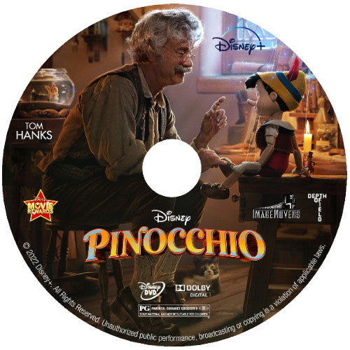 (28) PINOCCHIO DVD DISNEY MOVIE 2022 Tom Hanks