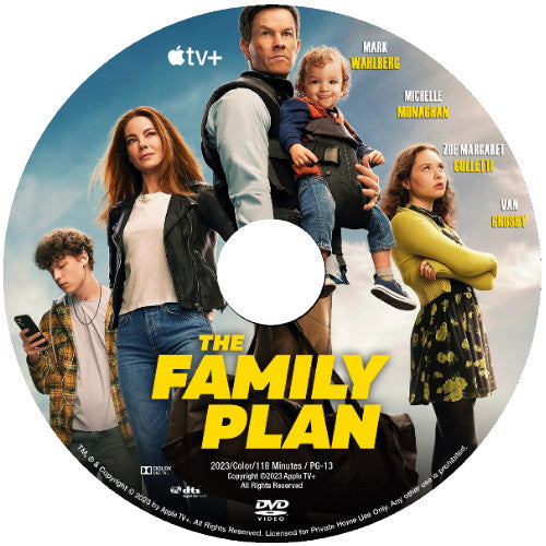 THE FAMILY PLAN DVD APPLE TV MOVIE 2023 Mark Wahlberg