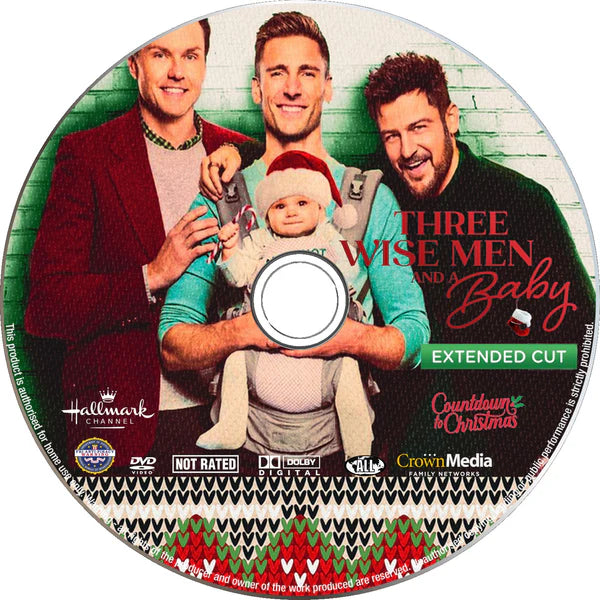 THREE WISE MEN AND A BABY:  EXTENDED CUT [DVD] HALLMARK MOVIE 2022