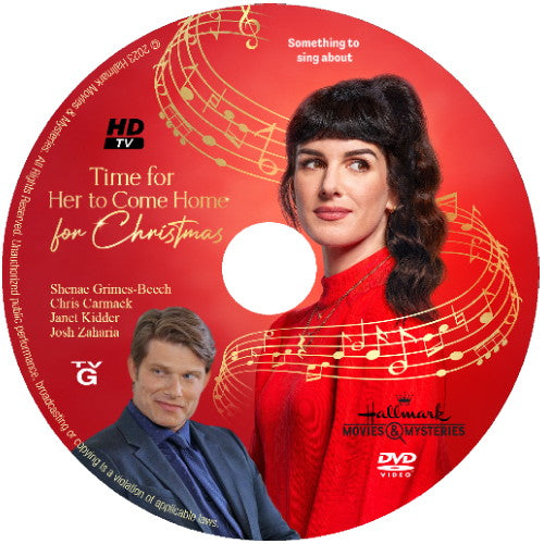 TIME FOR HER TO COME HOME FOR CHRISTMAS DVD HALLMARK MOVIE 2023