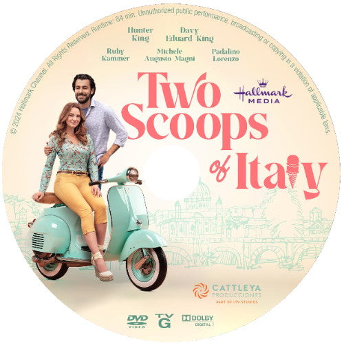 (02) TWO SCOOPS OF ITALY DVD HALLMARK MOVIE 2024