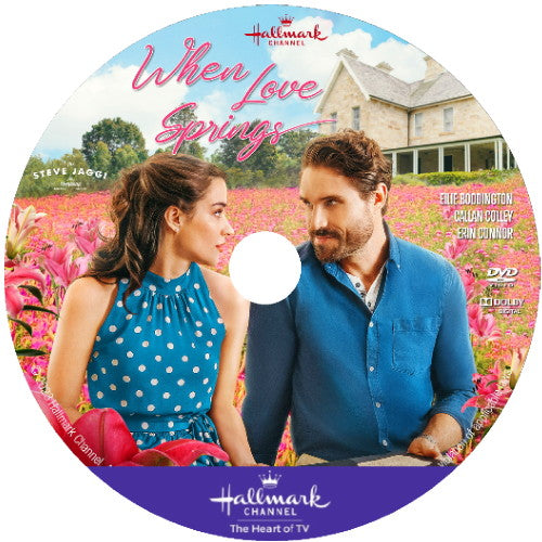 WHEN LOVE SPRINGS DVD HALLMARK MOVIE 2023 Rhiannon Fish, James O'Halloran