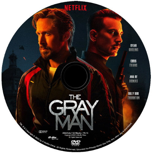 THE GRAY MAN DVD (2022) MOVIE - REGION FREE