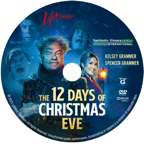 THE 12 DAYS OF CHRISTMAS EVE DVD LIFETIME MOVIE 2022